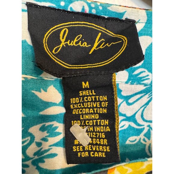 Julia Ku Womens Floral Paisley Jacket M Multicolor Cotton Lightweight India - Picture 3 of 6